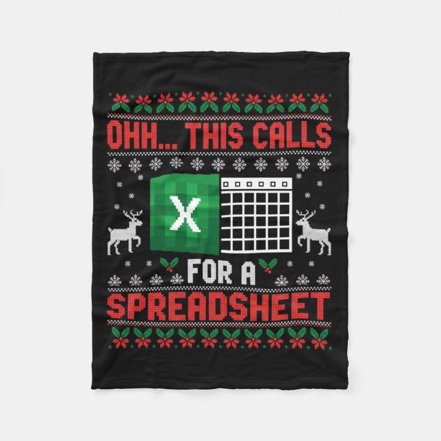 Manta Polar Oh This Calls For A Spreadsheet Christmas Sweater  (Anverso)
