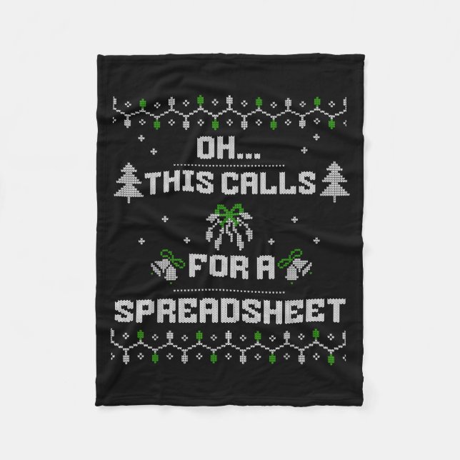 Manta Polar Oh This Calls For A Spreadsheet Ugly Christmas For (Anverso)