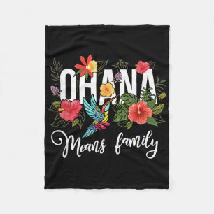 Manta Polar Ohana significa familia Hawai Hibiscus Flor 70 Ret