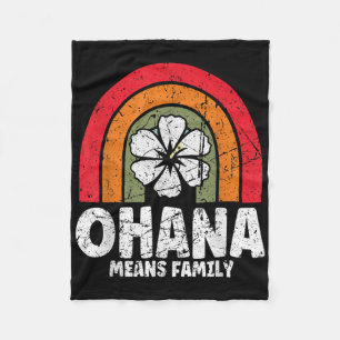 Manta Polar Ohana Significa Familia Hawaii Verano Palmeras Pla