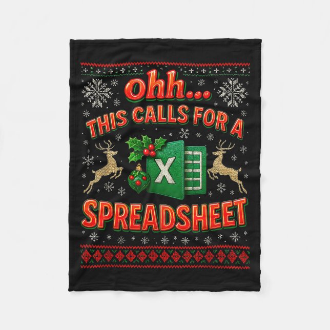 Manta Polar Ohh This Calls For A Spreadsheet Funny Holiday Quo (Anverso)