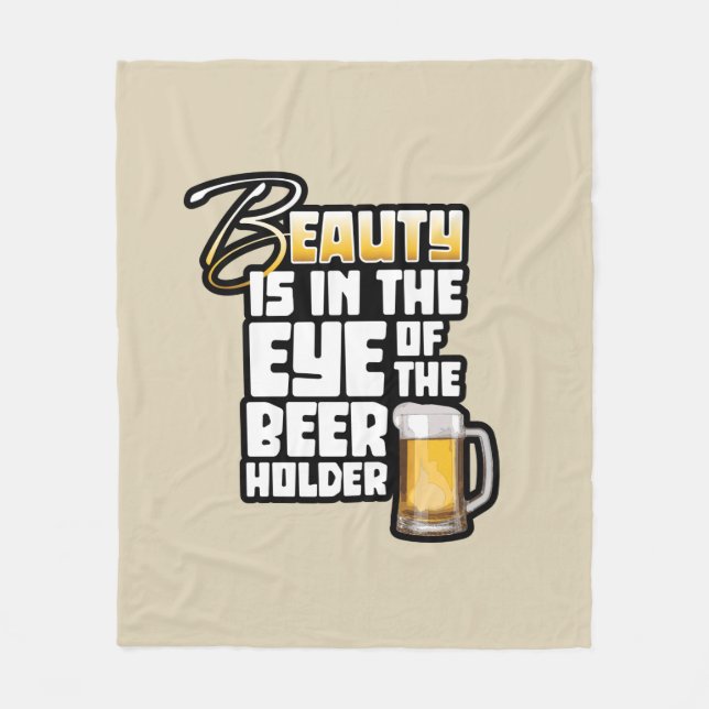 Manta Polar Ojo de la Beer Holder - Funny Beer Drinker (Anverso)