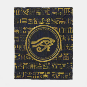 Manta Polar Ojo egipcio del oro de Horus - Wadjet