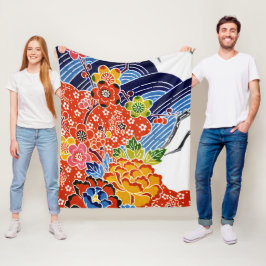 Manta Polar Ojo japonés okinawense (Bingata)