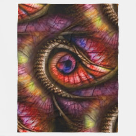 Manta Polar Ojos abstractos en rojos y púrpuras