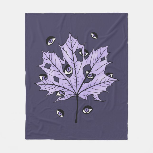 Manta Polar Ojos asquerosos de hojas moradas - Espectacular na (Anverso)