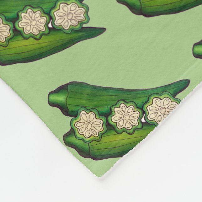 Manta Polar Okra Pods Veggie Vegetable Gumbo Southern Food (Esquina)