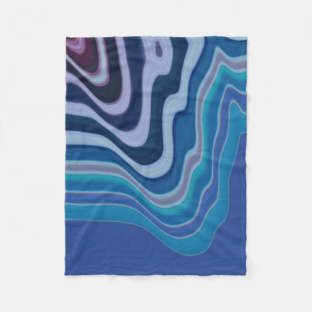 Manta Polar Ola Azul (Anverso)