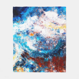 Manta Polar Ola azul del mar. Frascos artísticos de pinturas b