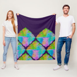 Manta Polar Ola de mosaico