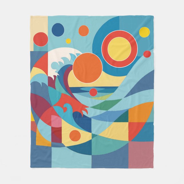 Manta Polar Ola de Océano al Amanecer (Anverso)