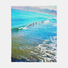 Manta Polar Olas acuarela