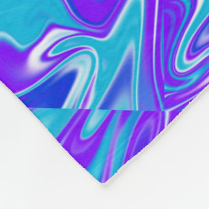 Manta Polar "Olas celestes: la Mármol azul blanco y púrpura