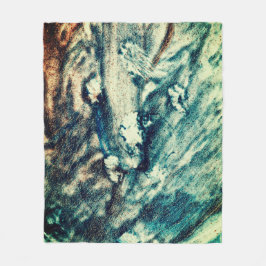 Manta Polar Olas del océano azul y blanco