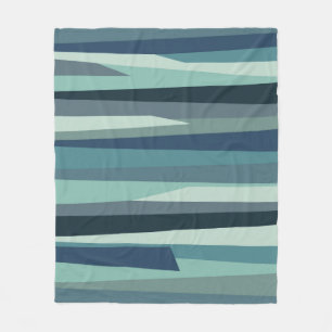 Manta Polar Olas oceánicas geométricas azules
