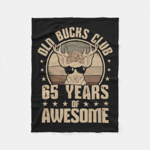 Manta Polar Old Bucks Club 65 años de increíble cazador Cumple