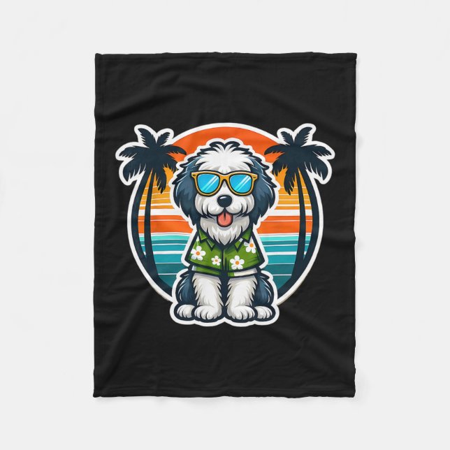 Manta Polar Old English Sheepdog Dog Owner Summer Vibes Vacati (Anverso)