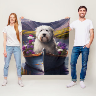 Manta Polar Old English Sheepdog en Paddle: Una Aventura Escén