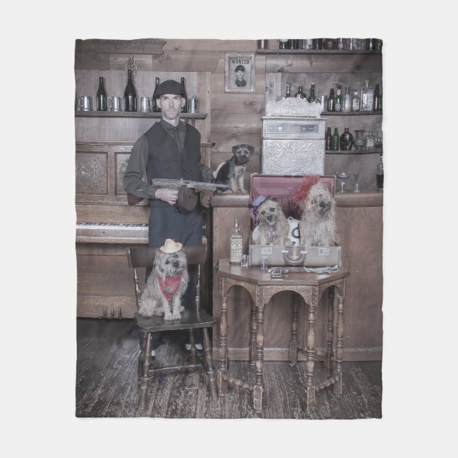 Manta Polar Old Fashioned Print Travis (Anverso)