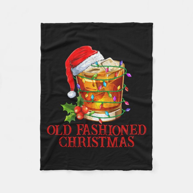 Manta Polar Old Fashioned Whiskey Christmas Funny Bourbon Tail (Anverso)
