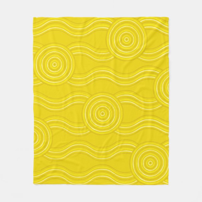 Manta Polar Oleada de arte aborigen (Anverso)