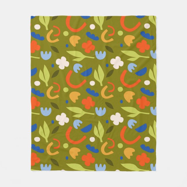 Manta Polar Olive Meadow (Anverso)