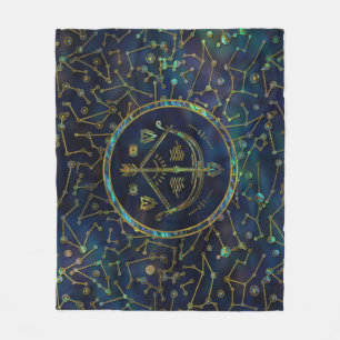 Manta Polar Olmo del oro del zodiaco del sagitario en la