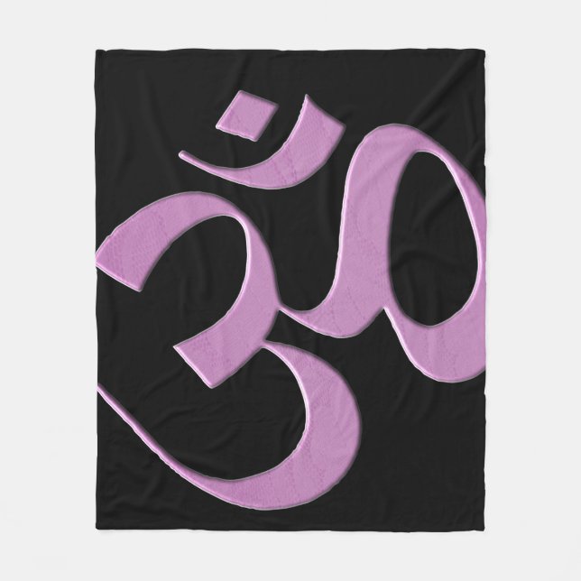 Manta Polar Om Rosa  (Anverso)