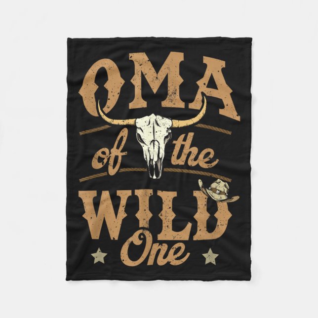 Manta Polar Oma Of The Wild One Cowboy Western Rodeo Party Mat (Anverso)