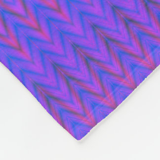 Manta Polar Ombre azul y púrpura Chevron