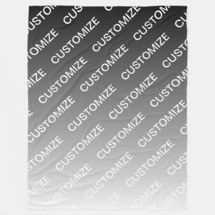 Manta Polar Ombre de color variable y patrón de texto