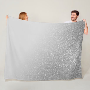 Manta Polar Ombre de gradiente de Purpurina gris diagonal plat