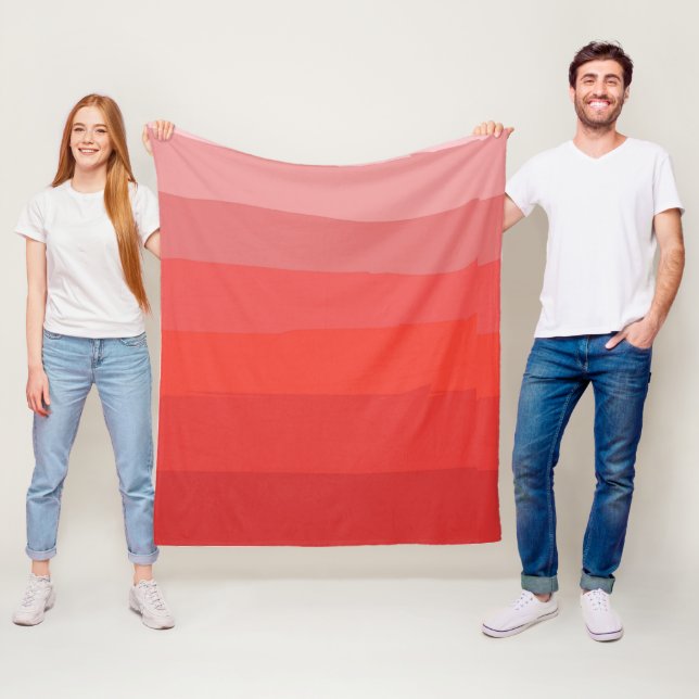 Manta Polar Ombre rojo (In situ)