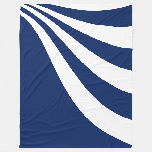 Manta Polar Onda azul y blanca (Anverso)