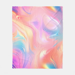 Manta Polar Ondas abstractas de neón rosa azul amarillo de mod