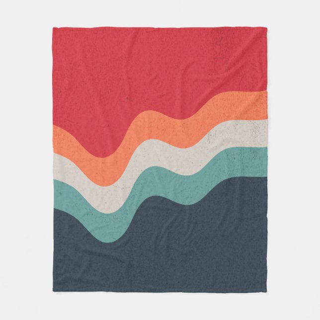 Manta Polar Ondas de color grunge retro (Anverso)