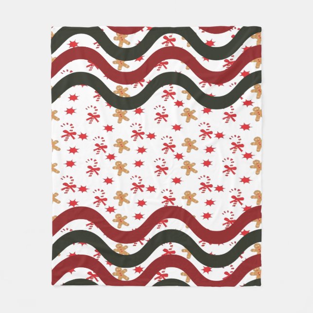 Manta Polar Ondas de navidades (Anverso)