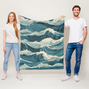 Manta Polar Ondas oceánicas azules