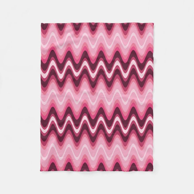 Manta Polar Ondas rosas (Anverso)