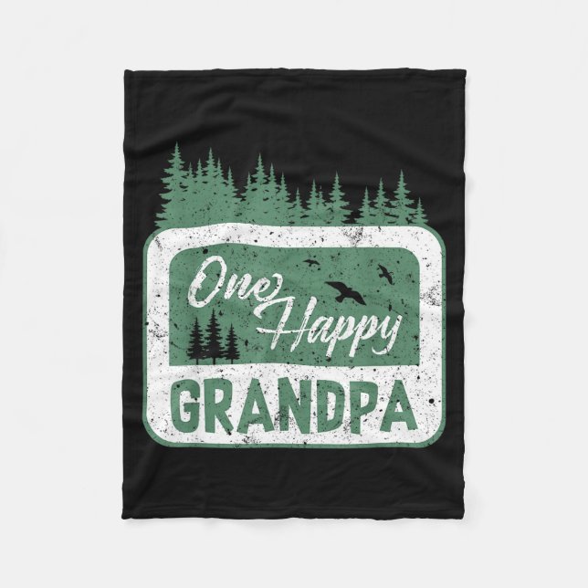 Manta Polar One Happy Grandpa Camper 1st Birthday Camng Bear  (Anverso)