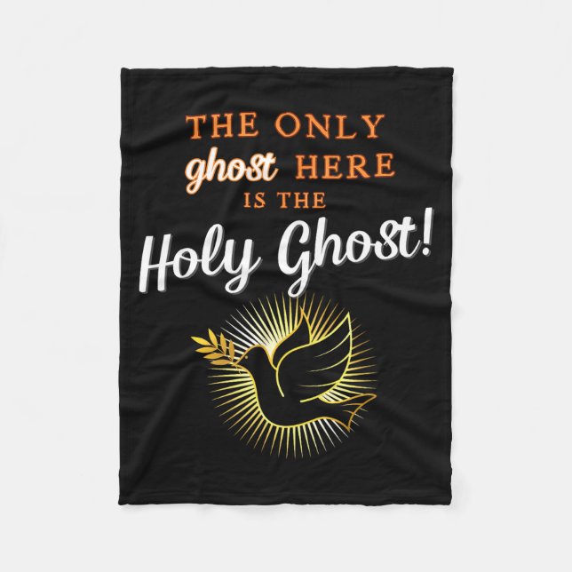 Manta Polar Only The Holy Ghost - Funny Anti Halloween Christi (Anverso)