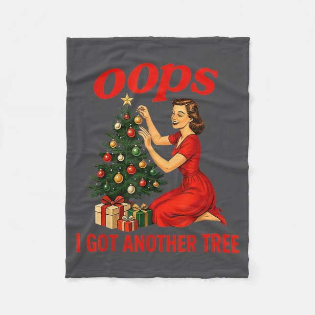 Manta Polar Oops I Got Another Tree Funny Retro Christmas  (Anverso)