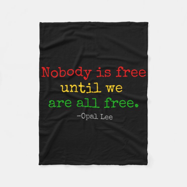 Manta Polar Opal Lee Junetdecio 1865 Black Independence Emanci (Anverso)