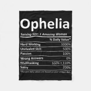 Manta Polar Ophelia Nutrición Nombre personalizado Graciosa Ch