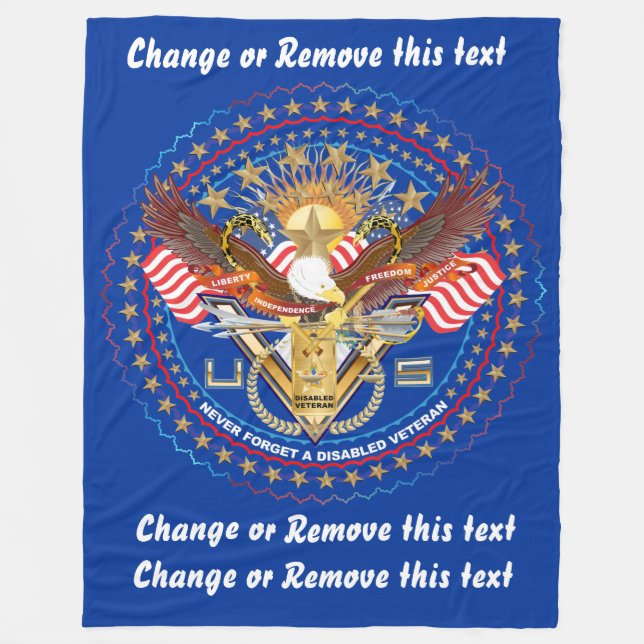 Manta Polar Opinión americana inhabilitada DAV del veterano (Anverso)