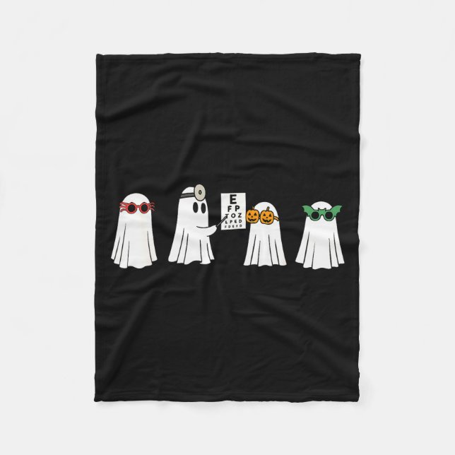 Manta Polar Óptico Centro de Fantasmas de Halloween Optometris (Anverso)