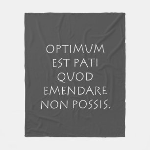 Manta Polar Optimum est pati quod emendare non possis