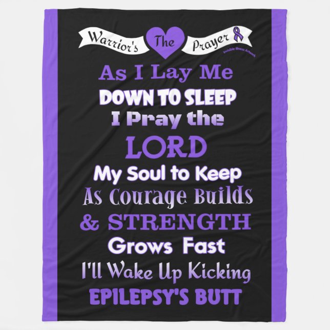 Manta Polar Oración del guerrero... Epilepsia (Anverso)
