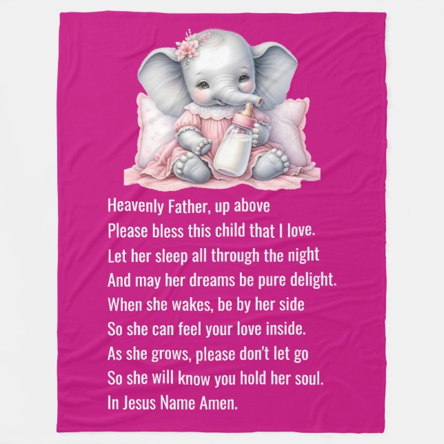 Manta Polar Oración - Fleece Blanket, 60"x80" (Anverso)