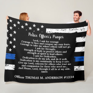 Manta Polar Oración personalizada de oficial de policía de la 